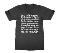 Red Dwarf Lyrics Its Cold Outside T-Shirt (Black, 3XL)