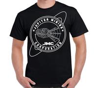 Red Dwarf Ship Schematic White Logo T Shirt - Unisex 100% Cotton Size S-3XL