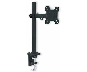 RED EAGLE Pixel Single Monitor Table Mount, Height-Adjustable for Monitors from 13-27 Inches, VESA 75x75 and 100x100, Maximum Load 8 kg, 2 Mounting Variations