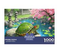 Red-eared Slider 1000 Piece Jigsaw Puzzle for Adults Challenging Adults Age 12 Years Up - Challenge Edition Hard Puzzle for 38x26cm/1000pcs Family Decorations