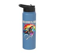 Red Eared Slider Girl Turtle Red Eared Slider Stainless Steel Insulated Water Bottle