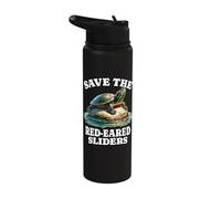 Red Eared Slider Save Red Eared Slider Turtle Stainless Steel Insulated Water Bottle