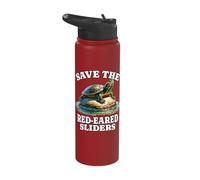 Red Eared Slider Save Red Eared Slider Turtle Stainless Steel Insulated Water Bottle