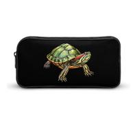 Red Eared Slider Turtle Large Pencil Case Big Capacity Pencil Pouch Pen Bag Marker Pen Case for Women Men