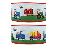 Red Edge Car Truck Tractor 2m x 22mm Wide for Personalised Birthday Cake Decoration Ribbon & Decorating Ideas Present Gift Wrap Bows Toppers or Wrapping for Bags Box Balloon String Cards Art Craft