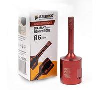 RED Edition M14 Diamond Drill Bit for Angle Grinder in Porcelain Stoneware, Hard Tiles, Granite/Ideal Dry Drilling Crown (Ø 6 mm)