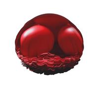 red eggs Printed Double-Layer Waterproof Shower Cap - Reusable Spa & Face Mask Bathing Hat for Travel, Home Care & Beauty Routine