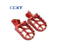 (Red) Electric Motorcycle CNC Foot Pegs Rests Pedals Footpegs Bracket For Surron Sur-Ron Light Bee X & Light Bee S Universal Parts