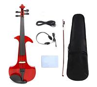Red Electric Silent Violin 4/4 Hand-made Case+bow+Cable Full Size Violin