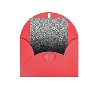 Red Elegant Greeting Card â€“ Black and white flash Print Blank Blessed Gold Seals Card for Birthday, Wedding, Valentine's Day