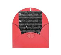 Red Elegant Greeting Card with Matching Envelope - Supernatural Inspiration Print Blank Blessed for Birthday, Valentine's Day, Wedding