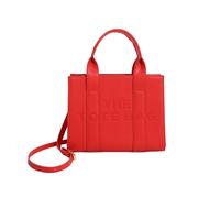 (red) Elegant PU Leather Versatile Large-Capacity Commuter Handbag Shoulder & Crossbody Tote Bag for Women