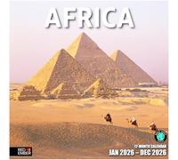 RED EMBER Africa 2026 Wall Calendar 12 Month | 12" x 24" Open | Thick & Sturdy Paper | Giftable | Calendar 2026