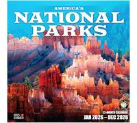 RED EMBER America's National Parks 2026 Wall Calendar 12 Month | 12" x 24" Open | Thick & Sturdy Paper | Giftable | Calendar 2026