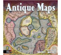 RED EMBER Antique Maps 2027 Wall Calendar 12 Month | 12" x 24" Open | Thick & Sturdy Paper | Art Calendar 2027