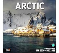 RED EMBER Arctic 2026 Wall Calendar 12 Month | 12" x 24" Open | Thick & Sturdy Paper | Giftable | Calendar 2026