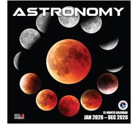 RED EMBER Astronomy 2026 Wall Calendar 12 Month | 12" x 24" Open | Thick & Sturdy Paper | Giftable | Calendar 2026