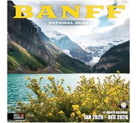 RED EMBER Banff National Park 2026 Wall Calendar 12 Month | 12" x 24" Open | Thick & Sturdy Paper | Giftable | Calendar 2026
