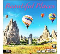 RED EMBER Beautiful Places 2026 Wall Calendar 12 Month | 12" x 24" Open | Thick & Sturdy Paper | Giftable | Calendar 2026