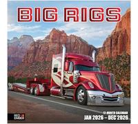 RED EMBER Big Rigs 2026 Wall Calendar 12 Month | 12" x 24" Open | Thick & Sturdy Paper | Giftable | Calendar 2026