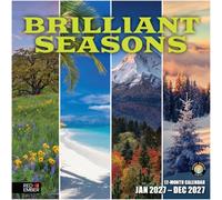RED EMBER Brilliant Seasons 2027 Wall Calendar 12 Month | 12" x 24" Open | Thick & Sturdy Paper | Scenic Landscapes Nature Calendar 2027