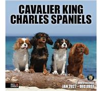 RED EMBER Cavalier King Charles Spaniels 2027 Wall Calendar 12 Month | 12" x 24" Open | Thick & Sturdy Paper | Cute Puppy Dog Calendar 2027