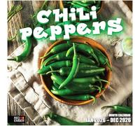 RED EMBER Chili Peppers 2026 Wall Calendar 12 Month | 12" x 24" Open | Thick & Sturdy Paper | Giftable | Calendar 2026