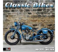 RED EMBER Classic Bikes 2026 Wall Calendar 12 Month | 12" x 24" Open | Thick & Sturdy Paper | Giftable | Calendar 2026
