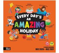 RED EMBER Every Day's an Amazing Holiday 2027 Wall Calendar 12 Month | 12" x 24" Open | Thick & Sturdy Paper | Cute Kids Calendar 2027
