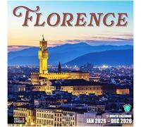 RED EMBER Florence 2026 Wall Calendar 12 Month | 12" x 24" Open | Thick & Sturdy Paper | Giftable | Calendar 2026
