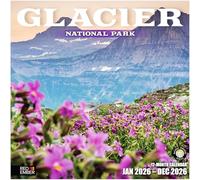 RED EMBER Glacier National Park 2026 Wall Calendar 12 Month | 12" x 24" Open | Thick & Sturdy Paper | Giftable | Calendar 2026