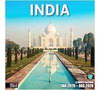 RED EMBER India 2026 Wall Calendar 12 Month | 12" x 24" Open | Thick & Sturdy Paper | Giftable | Calendar 2026