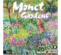 RED EMBER Monet Gardens 2026 Wall Calendar 12 Month | 12" x 24" Open | Thick & Sturdy Paper | Giftable | Calendar 2026