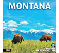 RED EMBER Montana 2026 Wall Calendar 12 Month | 12" x 24" Open | Thick & Sturdy Paper | Giftable | Calendar 2026