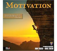RED EMBER Motivation with Inspirational Quotes 2026 Wall Calendar 12 Month | 12" x 24" Open | Thick & Sturdy Paper | Giftable | Calendar 2026