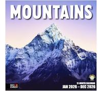 RED EMBER Mountains 2026 Wall Calendar 12 Month | 12" x 24" Open | Thick & Sturdy Paper | Giftable | Calendar 2026
