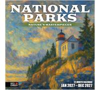 RED EMBER National Parks: Nature's Masterpieces 2027 Wall Calendar 12 Month | 12" x 24" Open | Thick & Sturdy Paper | Art Calendar 2027