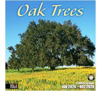 RED EMBER Oak Trees 2026 Wall Calendar 12 Month | 12" x 24" Open | Thick & Sturdy Paper | Giftable | Calendar 2026