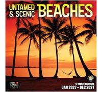 RED EMBER Select Beaches 2027 Wall Calendar 12 Month | 12" x 24" Open | Thick & Sturdy Paper | Tropical Ocean Nature Beach Calendar 2027