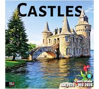 RED EMBER Select - Castles 2026 Wall Calendar 12 Month | 12" x 24" Open | Thick & Sturdy Paper | Giftable | Calendar 2026