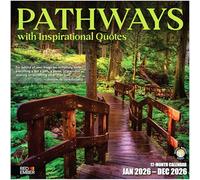 RED EMBER Select - Pathways with Inspirational Quotes 2026 Wall Calendar 12 Month | 12" x 24" Open | Thick & Sturdy Paper | Giftable | Calendar 2026