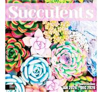 RED EMBER Select - Succulents 2026 Wall Calendar 12 Month | 12" x 24" Open | Thick & Sturdy Paper | Giftable | Calendar 2026