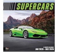 RED EMBER Select - Supercars 2026 Wall Calendar 12 Month | 12" x 24" Open | Thick & Sturdy Paper | Giftable | Calendar 2026