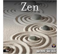 RED EMBER Select - Zen 2026 Wall Calendar 12 Month | 12" x 24" Open | Thick & Sturdy Paper | Giftable | Calendar 2026