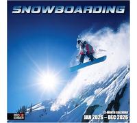 RED EMBER Snowboarding 2026 Wall Calendar 12 Month | 12" x 24" Open | Thick & Sturdy Paper | Giftable | Calendar 2026