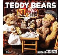 RED EMBER Teddy Bears 2026 Wall Calendar 12 Month | 12" x 24" Open | Thick & Sturdy Paper | Giftable | Calendar 2026