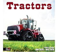 RED EMBER Tractors 2026 Wall Calendar 12 Month | 12" x 24" Open | Thick & Sturdy Paper | Holiday Gift | Farm Calendar 2026