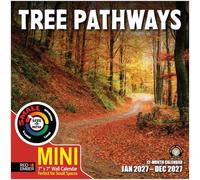 RED EMBER Tree Pathways Mini Wall Calendar 2027 | 12 Month | 7" x 14" Open | Thick & Sturdy Paper | 2027 Mini Calendar Nature