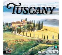 RED EMBER Tuscany 2026 Wall Calendar 12 Month | 12" x 24" Open | Thick & Sturdy Paper | Giftable | Calendar 2026