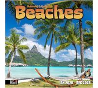 RED EMBER Untamed & Beautiful Beaches 2026 Wall Calendar 12 Month | 12" x 24" Open | Thick & Sturdy Paper | Giftable | Calendar 2026